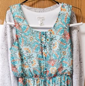 Womens Enfocus maxi dress size 14, orange and teal